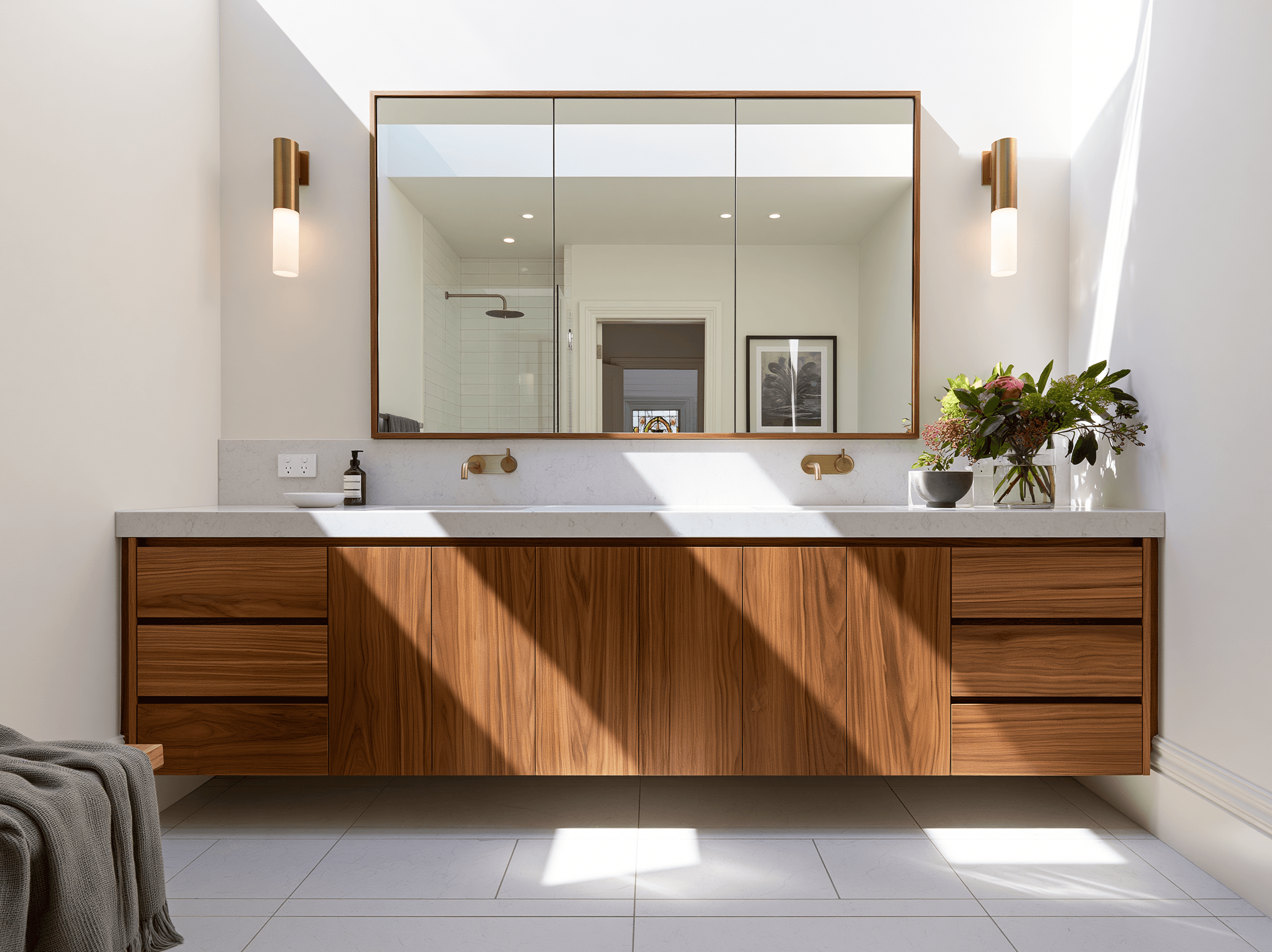 Finished cabinetry and vanity detail visual reference